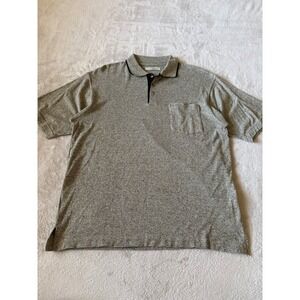 SUMMA  Size L Silk Blend Polo Shirt‎ Short Sleeve Casual Gray Golf Mens